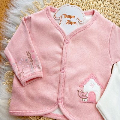 Conjunto de Malha 3 Peças - Passarinhos - Rose